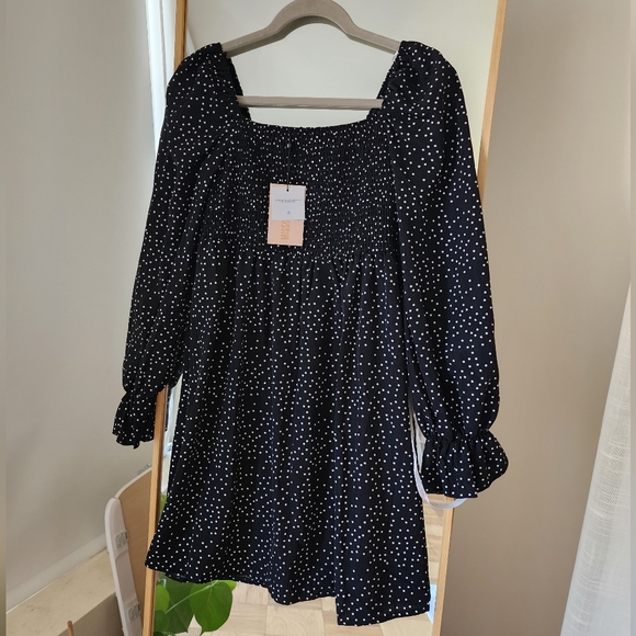 Missguided Polka Dot Off-the-Shoulder Dress - Picture 2 of 5